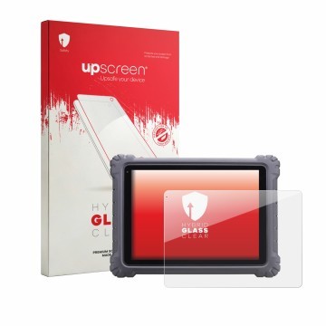 Front side of a product packaging with the brand logo upscreen. Next to it is the device Autel MaxiSys Ultra shown with the co