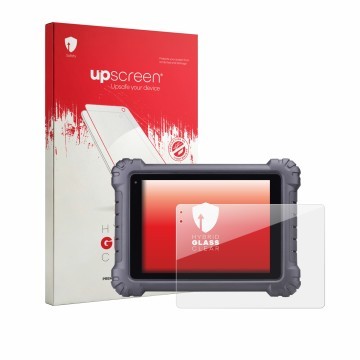 Front side of a product packaging with the brand logo upscreen. Next to it is the device Autel MaxiSys MS909 shown with the co