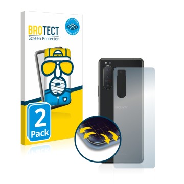 Parte frontale di una confezione del prodotto con il logo del marchio BROTECT. Accanto è raffigurato il dispositivo Sony Xperi