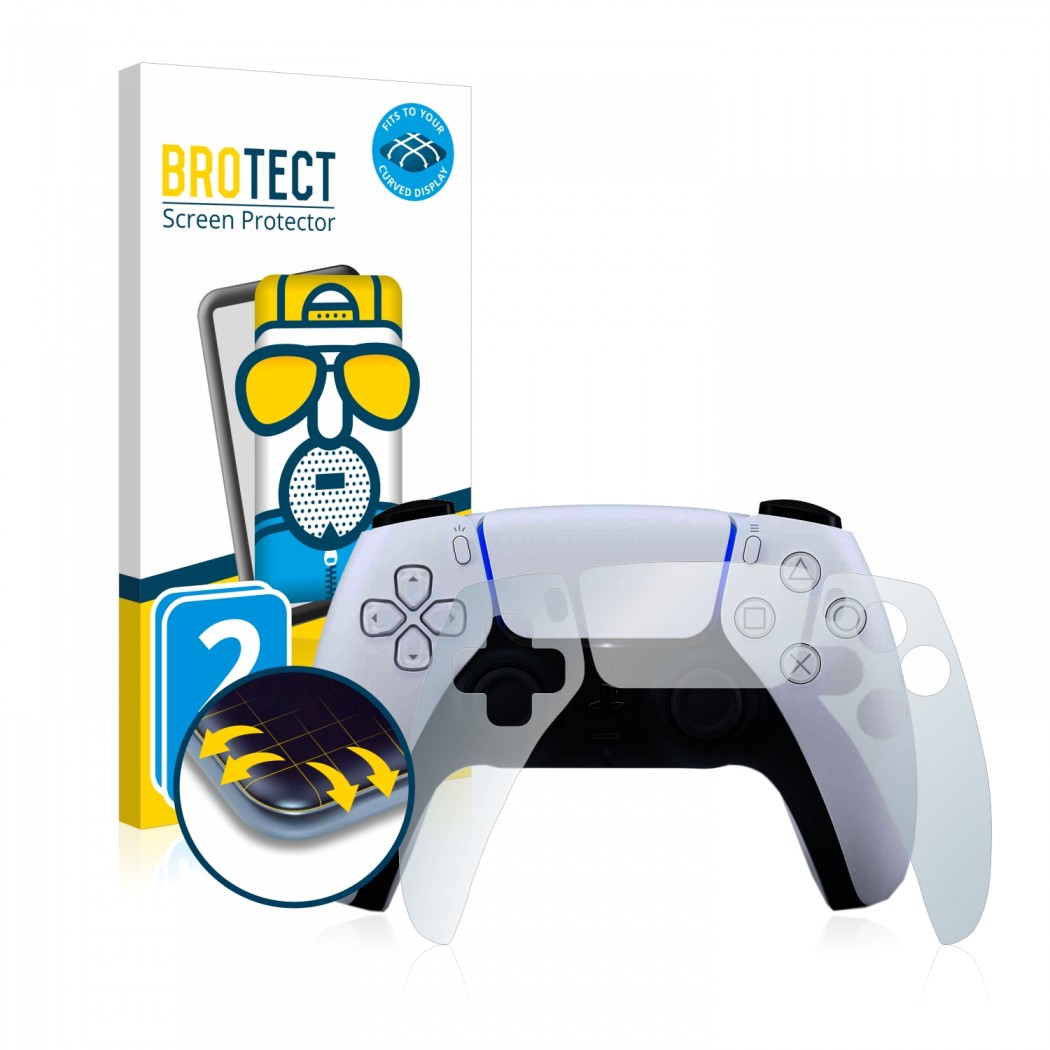 2x BROTECT Flex Matte Full-Cover Protection d'écran intégral mat pour Sony  Playstation 5 PS5 Digital Edition Dualsense Controller