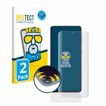 Parte frontal de un envase de producto con el logotipo de la marca BROTECT. Al lado se muestra el dispositivo Samsung Galaxy S