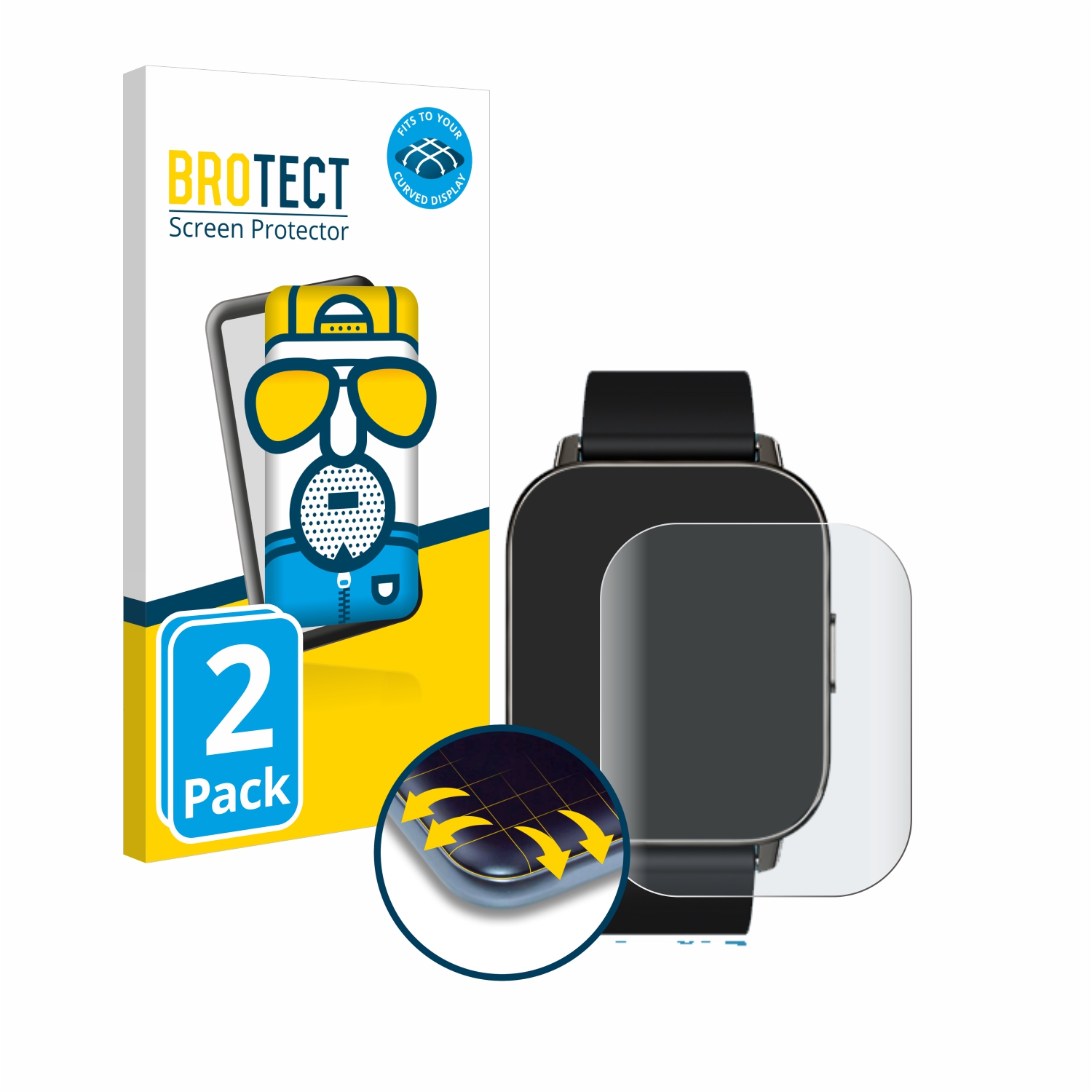 2x BROTECT Flex Matte Full-Cover Protector de Pantalla Completa para Ordtop  P32E | protectionfilms24.es