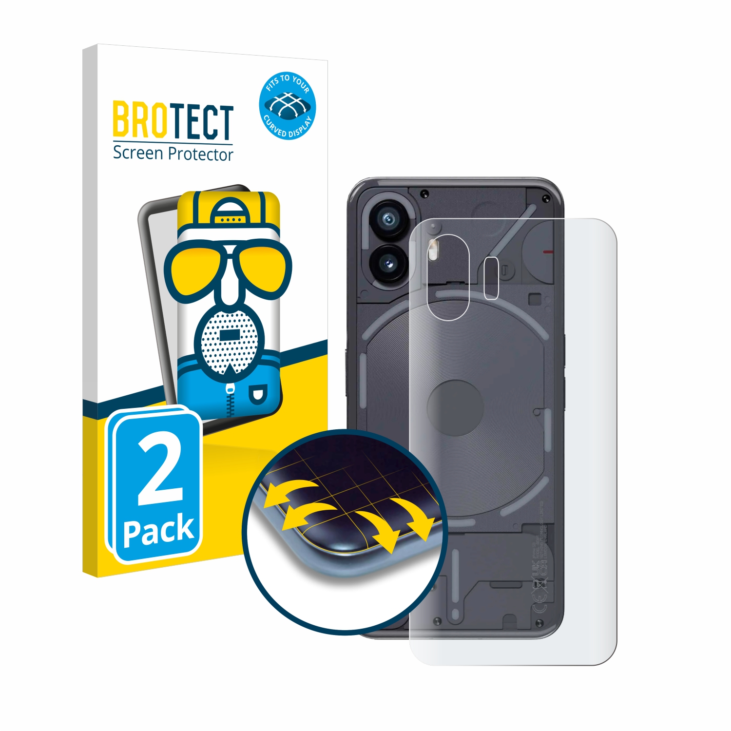 Brotect Pellicola Protettiva Opaca Per Nothing Phone (3a) – 6 Pezzi Anti-Riflesso, Anti-Graffio E Anti-Impronte – Made In Germany - 5