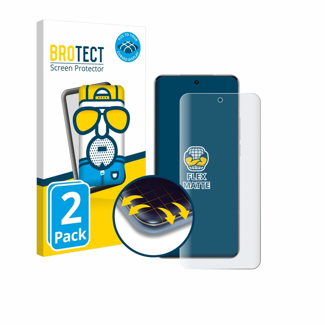 Vorderseite einer Produktverpackung mit dem Markenlogo BROTECT. Daneben ist das Gerät Xiaomi 15 Ultra mit dem zugehörigen Disp