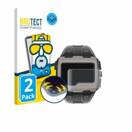 Vorderseite einer Produktverpackung mit dem Markenlogo BROTECT. Daneben ist das Gerät Timex Expedition Grid Shock mit dem zuge