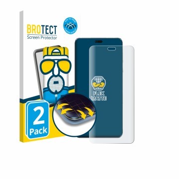 Face avant d’un emballage produit avec le logo de la marque BROTECT. À côté, l’appareil Huawei Mate 60 est représenté avec la 