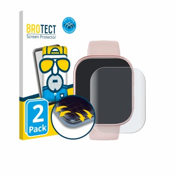 Front side of a product packaging with the brand logo BROTECT. Next to it is the device Doomixs Smartwatch T7 1.83