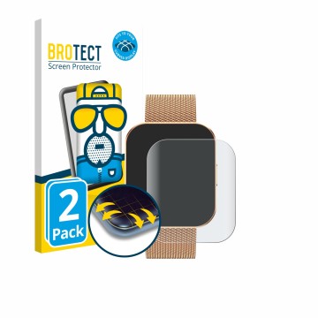 Front side of a product packaging with the brand logo BROTECT. Next to it is the device Levowatch TINY shown with the correspo