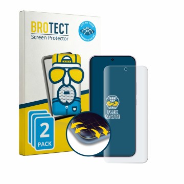 Vorderseite einer Produktverpackung mit dem Markenlogo BROTECT. Daneben ist das Gerät Vivo V70 FE mit dem zugehörigen Displays