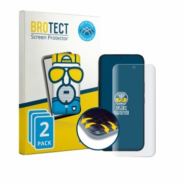 Parte frontale di una confezione del prodotto con il logo del marchio BROTECT. Accanto è raffigurato il dispositivo Infinix No