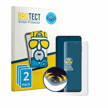 Parte frontale di una confezione del prodotto con il logo del marchio BROTECT. Accanto è raffigurato il dispositivo Honor X6d 