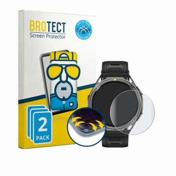 Parte frontal de un envase de producto con el logotipo de la marca BROTECT. Al lado se muestra el dispositivo Cubot GT5 con su