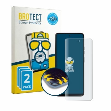 Vorderseite einer Produktverpackung mit dem Markenlogo BROTECT. Daneben ist das Gerät Motorola Moto G47 mit dem zugehörigen Di
