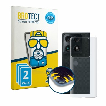 Parte frontale di una confezione del prodotto con il logo del marchio BROTECT. Accanto è raffigurato il dispositivo Motorola R