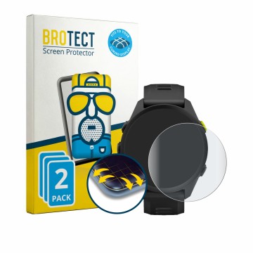 Parte frontale di una confezione del prodotto con il logo del marchio BROTECT. Accanto è raffigurato il dispositivo Garmin For