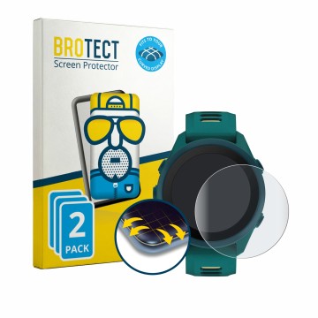 Parte frontale di una confezione del prodotto con il logo del marchio BROTECT. Accanto è raffigurato il dispositivo Garmin For