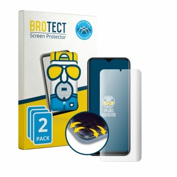 Front side of a product packaging with the brand logo BROTECT. Next to it is the device Lagenio A10 Pro shown with the corresp