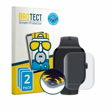 Vorderseite einer Produktverpackung mit dem Markenlogo BROTECT. Daneben ist das Gerät Vivo Watch GT 2 mit dem zugehörigen Disp