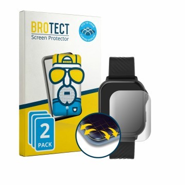 Face avant d’un emballage produit avec le logo de la marque BROTECT. À côté, l’appareil Reflex Active Venture 400 S XL AMOLED 