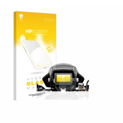 Parte frontale di una confezione del prodotto con il logo del marchio upscreen. Accanto è raffigurato il dispositivo KTM 1290 