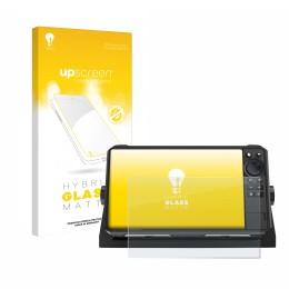 Front side of a product packaging with the brand logo upscreen. Next to it is the device Lowrance HDS 9 Live Echolot shown wit