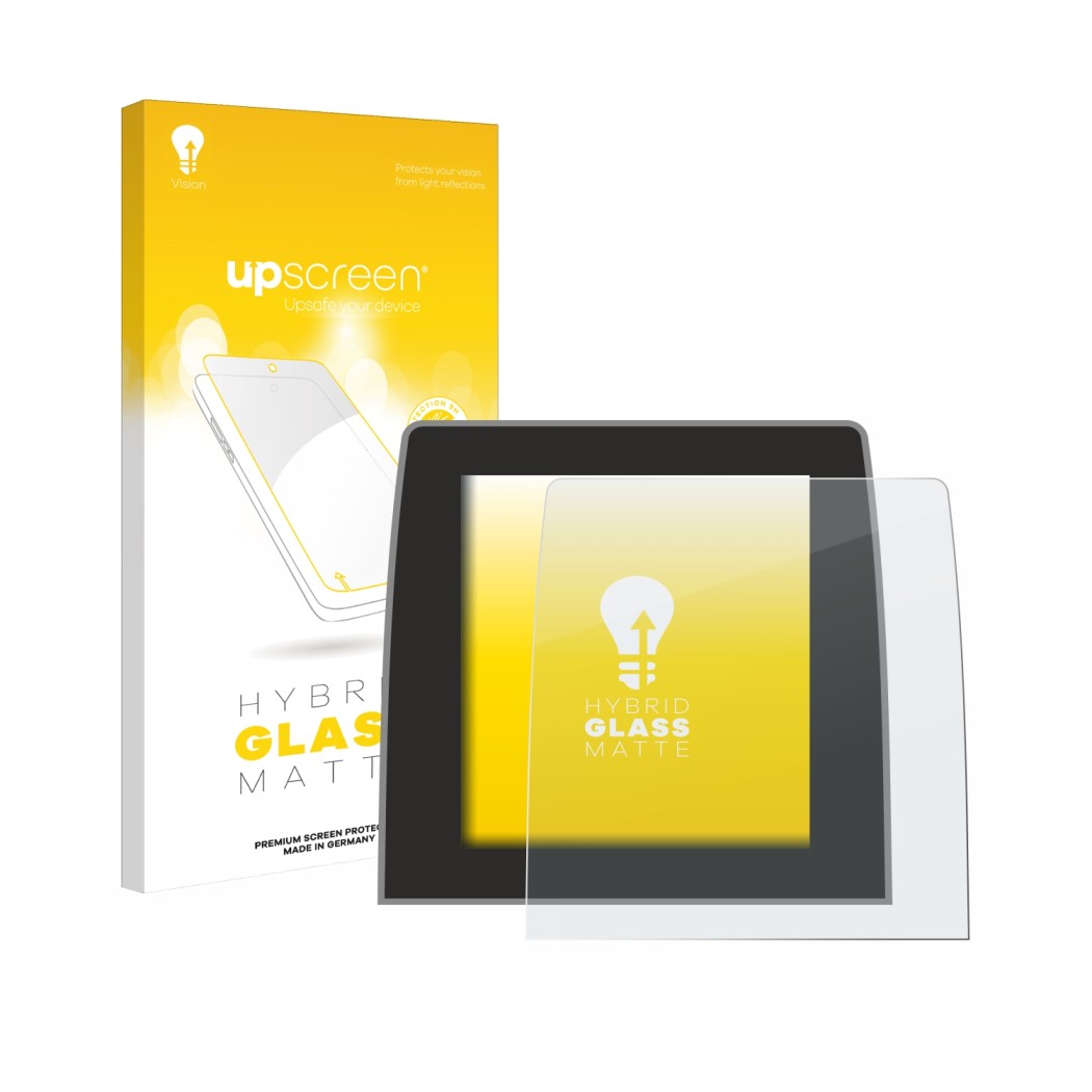 Vorderseite einer Produktverpackung mit dem Markenlogo upscreen. Daneben ist das Gerät Renault Captur 2 2020 Easy Link 9.3