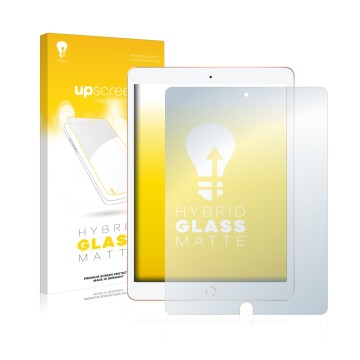 Front side of a product packaging with the brand logo upscreen. Next to it is the device Apple iPad 10.2