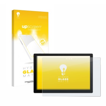 Parte frontale di una confezione del prodotto con il logo del marchio upscreen. Accanto è raffigurato il dispositivo Microsoft