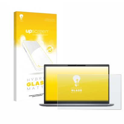 Face avant d’un emballage produit avec le logo de la marque upscreen. À côté, l’appareil Dell Latitude 7420 Non-Touch est repr