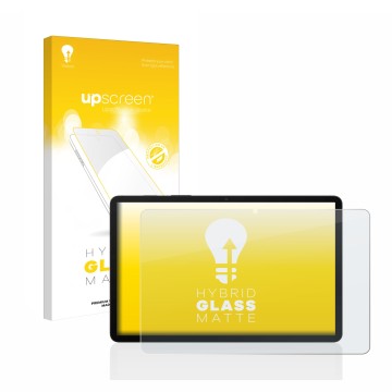 Parte frontale di una confezione del prodotto con il logo del marchio upscreen. Accanto è raffigurato il dispositivo Samsung G