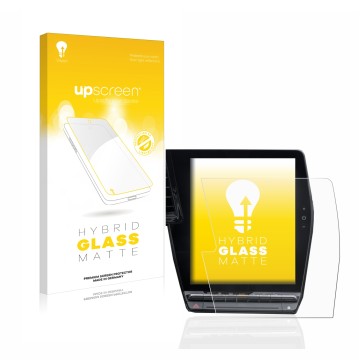 Vorderseite einer Produktverpackung mit dem Markenlogo upscreen. Daneben ist das Gerät Renault Megane E-Tech openR Link 12