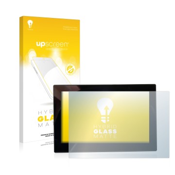 Front side of a product packaging with the brand logo upscreen. Next to it is the device MG 4 7-Zoll Digitales Instrumentendis