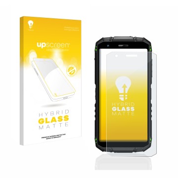 Face avant d’un emballage produit avec le logo de la marque upscreen. À côté, l’appareil Doogee S41 Pro est représenté avec la