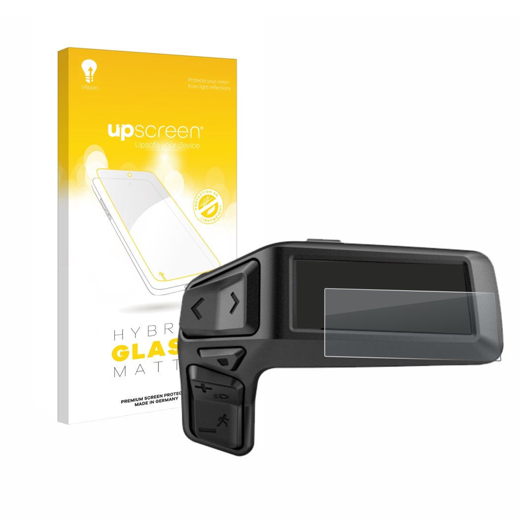 Vorderseite einer Produktverpackung mit dem Markenlogo upscreen. Daneben ist das Gerät Bosch Purion 200 mit dem zugehörigen Di