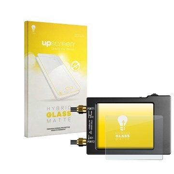 Vorderseite einer Produktverpackung mit dem Markenlogo upscreen. Daneben ist das Gerät NanoVNA H (handheld) mit dem zugehörige