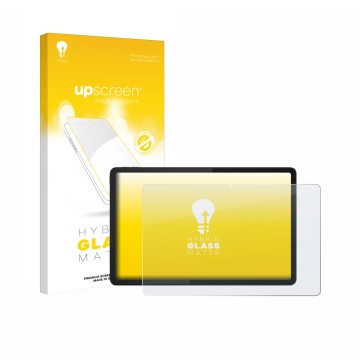 Parte frontale di una confezione del prodotto con il logo del marchio upscreen. Accanto è raffigurato il dispositivo Lenovo Ta