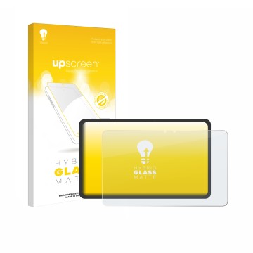 Parte frontal de un envase de producto con el logotipo de la marca upscreen. Al lado se muestra el dispositivo VALE V12E-LTE-8