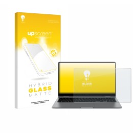 Face avant d’un emballage produit avec le logo de la marque upscreen. À côté, l’appareil Samsung Galaxy Book5 360 15.6