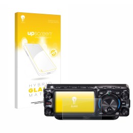 Parte frontale di una confezione del prodotto con il logo del marchio upscreen. Accanto è raffigurato il dispositivo Yaesu FTX