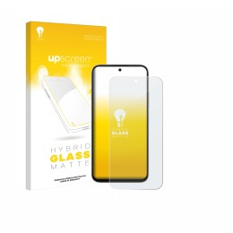 Face avant d’un emballage produit avec le logo de la marque upscreen. À côté, l’appareil Oppo A6t Pro est représenté avec la p