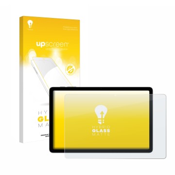 Parte frontale di una confezione del prodotto con il logo del marchio upscreen. Accanto è raffigurato il dispositivo Doogee Ta