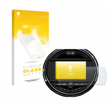 Vorderseite einer Produktverpackung mit dem Markenlogo upscreen. Daneben ist das Gerät Mini Clubman 2018 - 2020 mit dem zugehö