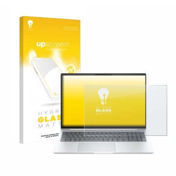 Vorderseite einer Produktverpackung mit dem Markenlogo upscreen. Daneben ist das Gerät HP EliteBook 8 G1a 16