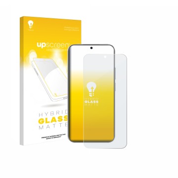 Vorderseite einer Produktverpackung mit dem Markenlogo upscreen. Daneben ist das Gerät Huawei Nova 15 mit dem zugehörigen Disp