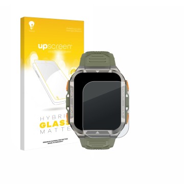 Face avant d’un emballage produit avec le logo de la marque upscreen. À côté, l’appareil Blackview W80 Pro 1,91