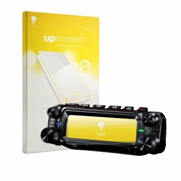 Vorderseite einer Produktverpackung mit dem Markenlogo upscreen. Daneben ist das Gerät Yaesu FTM-310 mit dem zugehörigen Displ