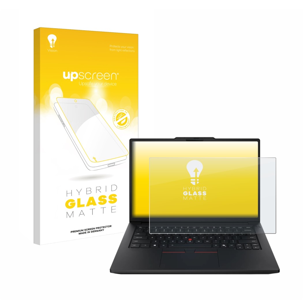 Front side of a product packaging with the brand logo upscreen. Next to it is the device Lenovo ThinkPad P14s Gen 7 14