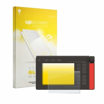 Vorderseite einer Produktverpackung mit dem Markenlogo upscreen. Daneben ist das Gerät Müller Elektronik SMART570 mit dem zuge