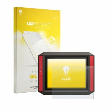 Vorderseite einer Produktverpackung mit dem Markenlogo upscreen. Daneben ist das Gerät Müller Elektronik TRACK‑Guide III mit d