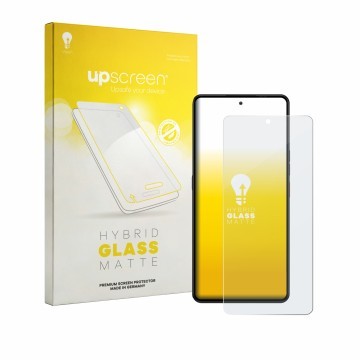 Parte frontale di una confezione del prodotto con il logo del marchio upscreen. Accanto è raffigurato il dispositivo Gigaset G